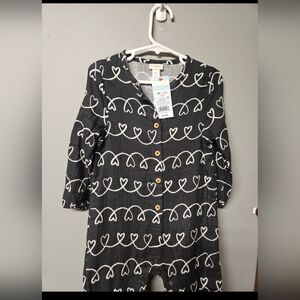 Black and White Heart Pattern Dress